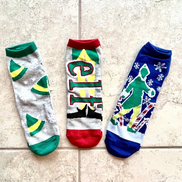 Elf Buddy Movie Funny Adult Unisex Christmas Socks 7 Pairs NWOT - Picture 2 of 4